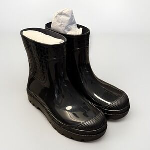 Coach Millie Rain Boots Black Size 10 NIB